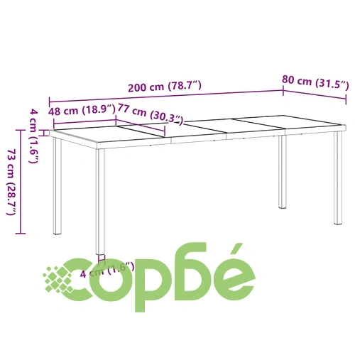 Комплект градински мебели 7 части полиратан черен с маса и столове ➤ топ цена ➤ sorbe.bg
