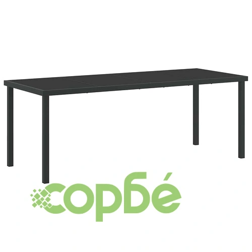 Комплект градински мебели 7 части полиратан черен с маса и столове ➤ топ цена ➤ sorbe.bg