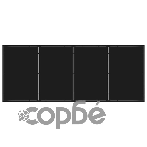 Градински комплект за хранене 9 части сив полиратан 200x80x73 см ➤ топ цена ➤ sorbe.bg