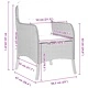 Комплект за хранене в градината 5 части кафяв полиратан 160x80 см