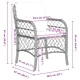 Комплект за хранене в градината 3 части черен полиратан с възглавници