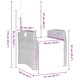 Градински комплект за хранене 5 части полиратан черен 160x80x73 см