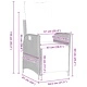 Градински комплект за хранене 5 части полиратан кафяв 160x80x73 см