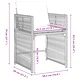 Комплект за хранене в градината 5 части полиратан бежов 160x80 см