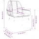 Комплект за хранене в градината 9 части полиратан кафяв 200x80x73 см