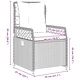 Комплект за градинско хранене 7 части - Сива полиратанова маса и 6 стола
