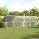 Клетка за пилета с покрив и врати сребриста поцинкована стомана 600x200x198.5 см