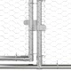 Клетка за пилета с покрив и врати сребриста поцинкована стомана 800x200x198.5 см
