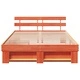 Рамка за легло с чекмеджета восъчнокафяв цвят 160x200 см борово дърво масив
