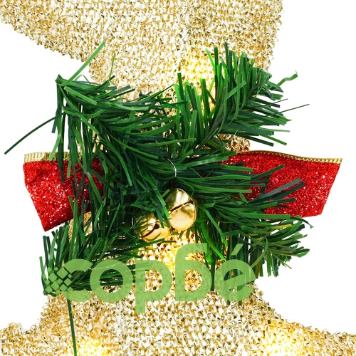 LED елени с шейна 5 части златист текстил 45x19x65 см ➤ топ цена ➤ sorbe.bg