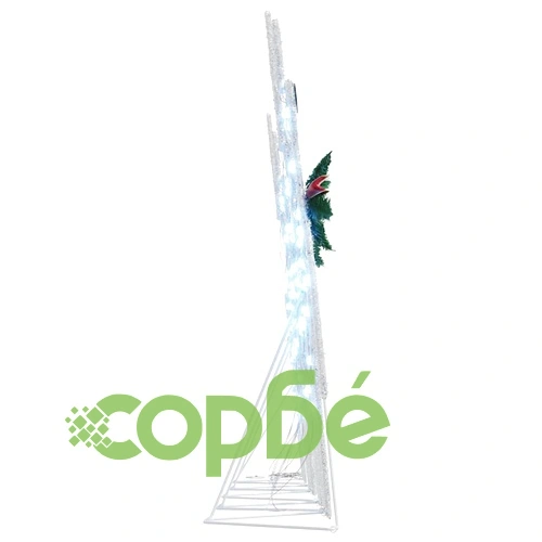 LED елени 5 броя сребрист текстил с шейна 45x19x65 см ➤ топ цена ➤ sorbe.bg