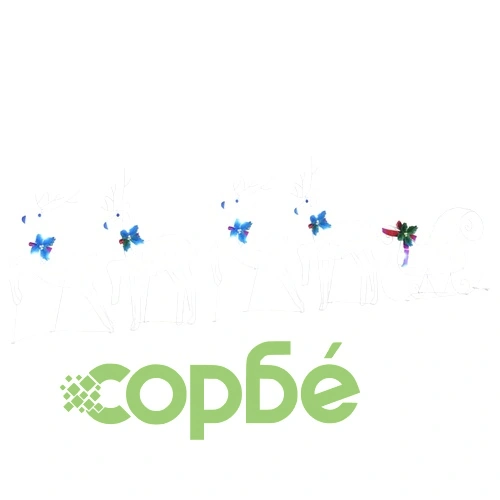 LED елени с шейна 5 части бял текстил 45x19x65 см ➤ топ цена ➤ sorbe.bg