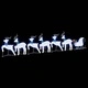 LED елени 7 броя бяло текстил 45x19x65 см с USB захранване