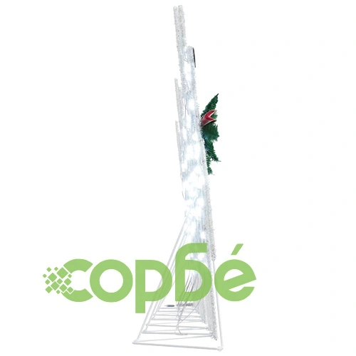 LED елени 7 броя бяло текстил 45x19x65 см с USB захранване ➤ топ цена ➤ sorbe.bg