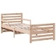Рамка за легло с матрак и табла кафяво 80x200 см борова дървесина