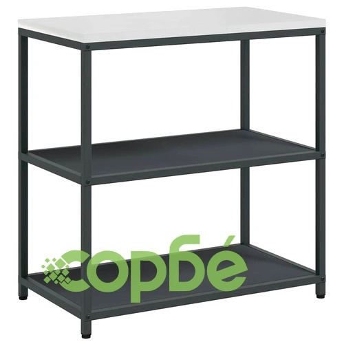 Двучастен комплект за кухненско съхранение от студено валцована стомана 180x50x92 см Антрацит ➤ топ цена ➤ sorbe.bg