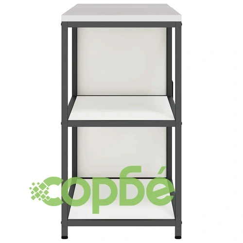 Комплект кухненски шкафове за съхранение 2 броя, бял, студено валцована стомана 150x50x92 см ➤ топ цена ➤ sorbe.bg