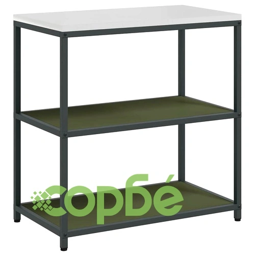 Комплект кухненско съхранение 2 части студено валцована стомана маслинено зелено 150x50x92 см ➤ топ цена ➤ sorbe.bg