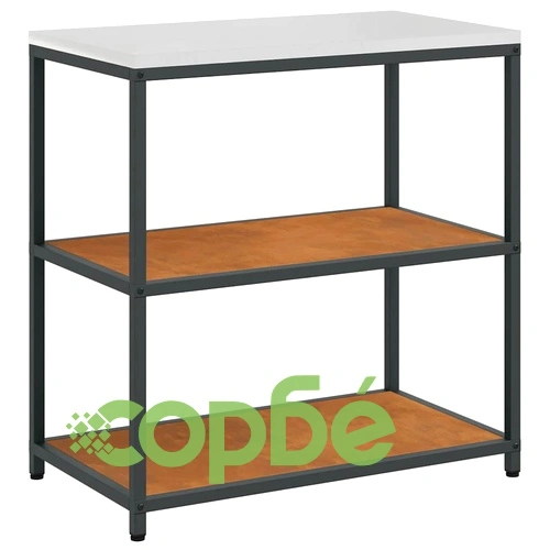 Комплект за кухненско съхранение от патинираща стомана 2 части 150x50x92 см ➤ топ цена ➤ sorbe.bg