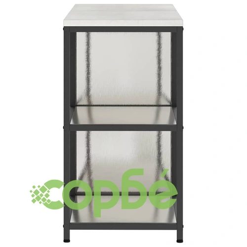 Комплект кухненско съхранение 2 части неръждаема стомана сив 150x50x92 см ➤ топ цена ➤ sorbe.bg