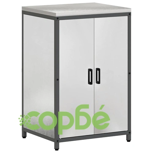 Комплект кухненски шкафове за съхранение 2 бр. неръждаема стомана сив 120x50x92 см ➤ топ цена ➤ sorbe.bg