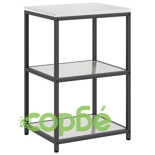 Комплект за кухненско съхранение 3 части - Сив, стоманен, 180 x 50 x 92 см ➤ топ цена ➤ sorbe.bg