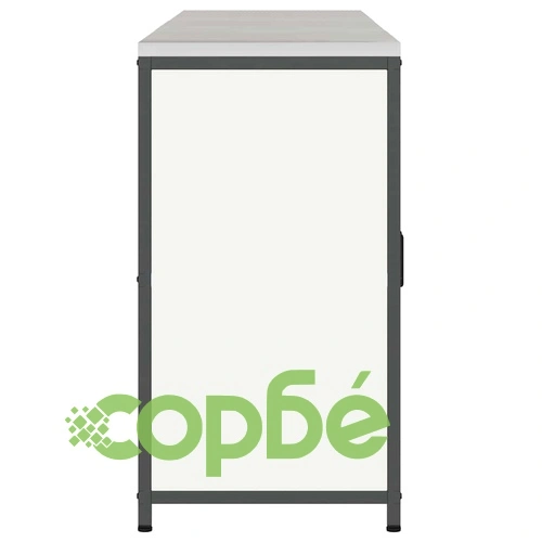 Комплект за кухненско съхранение 3 части от студено валцована стомана - бял 210x50x92 см ➤ топ цена ➤ sorbe.bg