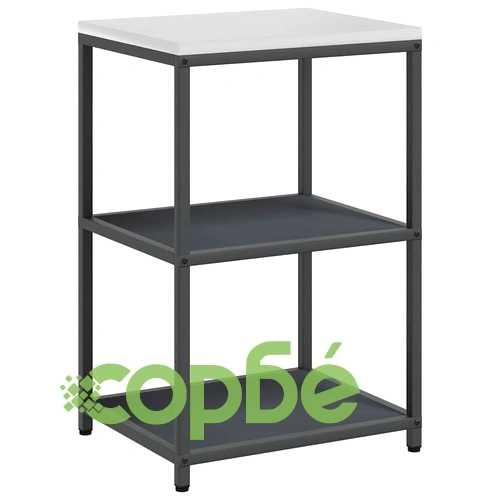 Комплект за кухненско съхранение 3 части от студено валцована стомана - антрацит 210x50x92 см ➤ топ цена ➤ sorbe.bg