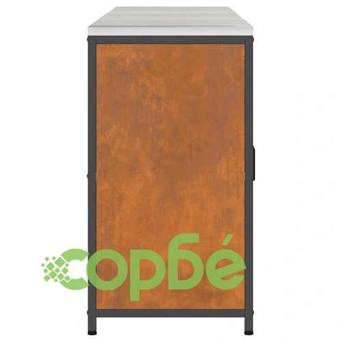 Комплект за кухненско съхранение от патинираща стомана 3 части 210x50x92 см ➤ топ цена ➤ sorbe.bg