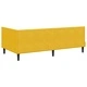 Ъглова рамка за легло с матрак 100x200 см жълт кадифе