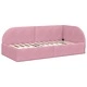 Ъглова рамка за легло с матрак и табло, 80 x 200 см, Сиво кадифе