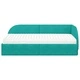 Ъглова рамка за легло с матрак и табло, 80 x 200 см, Кадифе, Тюркоаз