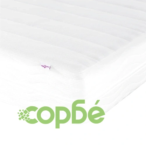 Ъглова рамка за легло с матрак, 100 x 200 см, Кадифе, Светлосиво ➤ топ цена ➤ sorbe.bg