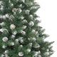 Изкуствена коледна елха с LED осветление и украса 140x140x210 см зелена