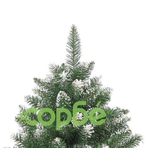Изкуствена коледна елха с LED осветление и украса 140x140x210 см зелена ➤ топ цена ➤ sorbe.bg
