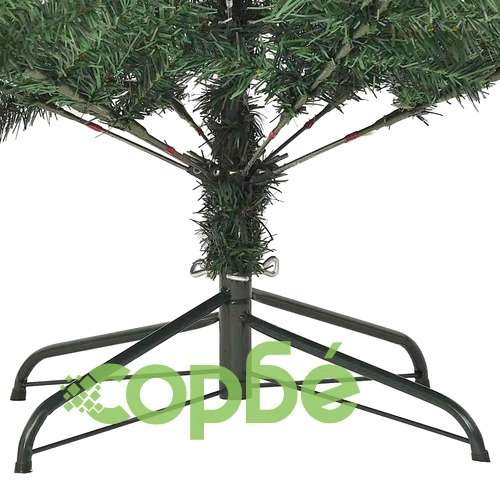 Изкуствена коледна елха с поставка PVC зелена 140 x 140 x 210 см ➤ топ цена ➤ sorbe.bg