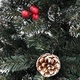 Изкуствена коледна елха с LED осветление, зелена, PVC, 240 см височина