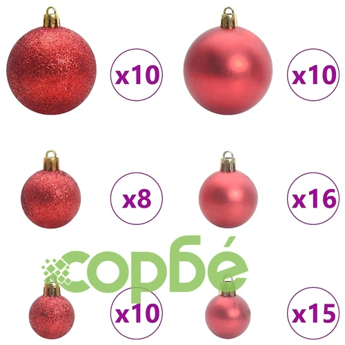 Изкуствена коледна елха с LED осветление, зелена, PVC, 240 см височина ➤ топ цена ➤ sorbe.bg