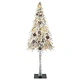 Коледно дърво с 150 LED светлини 150 см ПЕ и стомана - бяло