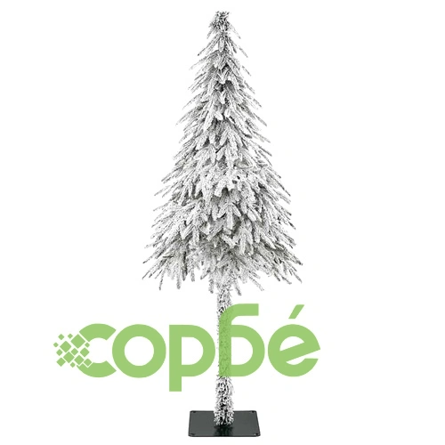 Коледно дърво с 150 LED светлини 150 см ПЕ и стомана - бяло ➤ топ цена ➤ sorbe.bg