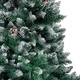 Изкуствено коледно дърво с 300 LED светлини и коледни топки PVC 180 см зелено