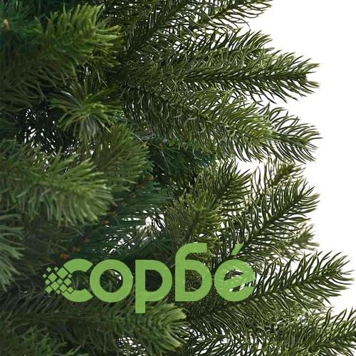 Изкуствено коледно дърво с 300 LED светлини зелено 180 см PE и PVC ➤ топ цена ➤ sorbe.bg