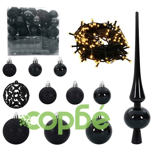 Изкуствено коледно дърво с 300 LED светлини зелено 180 см PE и PVC ➤ топ цена ➤ sorbe.bg