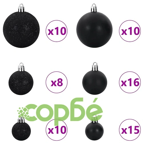 Изкуствено коледно дърво с 300 LED светлини зелено 180 см PE и PVC ➤ топ цена ➤ sorbe.bg