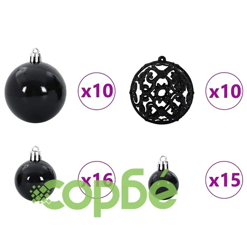 Изкуствено коледно дърво с 300 LED светлини зелено 180 см PE и PVC ➤ топ цена ➤ sorbe.bg