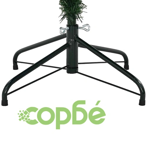 Изкуствена коледна елха с 300 LED светлини и поставка 210 см PE/PVC ➤ топ цена ➤ sorbe.bg