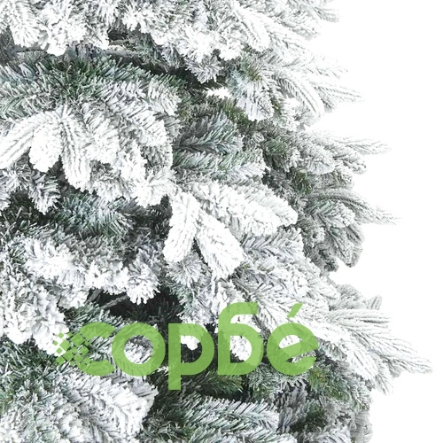 Изкуствено коледно дърво с 300 LED светлини и поставка Зелено 210 cm PE и PVC ➤ топ цена ➤ sorbe.bg