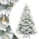 Изкуствено коледно дърво с 300 LED светлини зелено 240 см PE и PVC