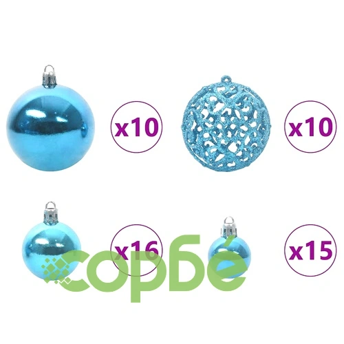 Изкуствено коледно дърво с панти и LED осветление 210 см ПВЦ ➤ топ цена ➤ sorbe.bg