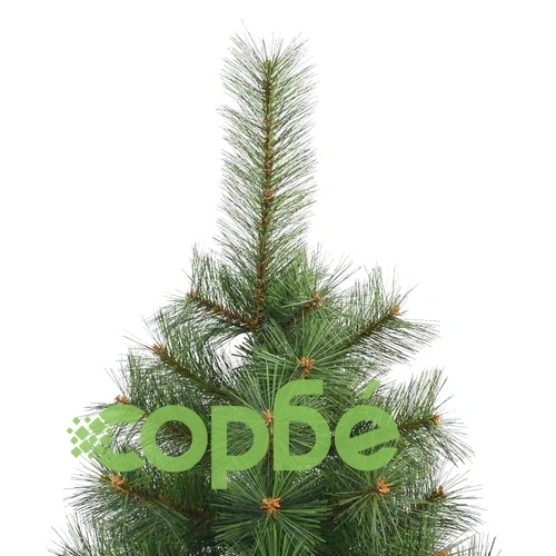 Изкуствено коледно дърво с 300 LED светлини зелено 180 см PE и PVC ➤ топ цена ➤ sorbe.bg